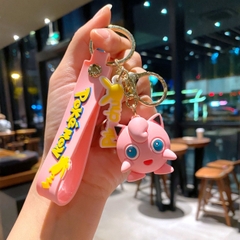 Mô Hình móc khóa Pokemon Jigglypuff - dây dài 11cm - Mô Hình cao 3cm - nặng 50gram - No Box : bọc túi OPP