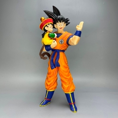 Mô Hình Goku bế Gohan - Cao 30cm - ngang 12cm - nặng 600gram - Có Box màu : Bọc túi OPP - N1-K38-T1-S10