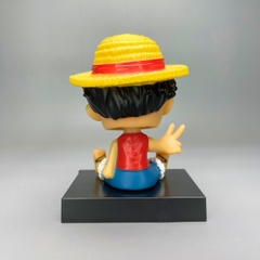 Mô Hình lắc đầu Luffy dơ tay - Cao 12cm - nặng 150gram - Phụ kiện : đế + miếng dán - FULL BOX : box màu - N3-K26-T2-S3