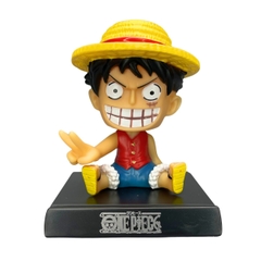 Mô Hình lắc đầu Luffy dơ tay - Cao 12cm - nặng 150gram - Phụ kiện : đế + miếng dán - FULL BOX : box màu - N3-K26-T2-S3