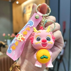 Móc Khóa Rồng hồng  - Dây móc dài : 10cm - Mô Hình Cao : 7cm - Nặng : 50gram - No Box : bọc túi OPP -K79-T2-S14