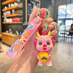 Móc Khóa Rồng hồng  - Dây móc dài : 10cm - Mô Hình Cao : 7cm - Nặng : 50gram - No Box : bọc túi OPP -K79-T2-S14