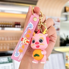 Móc Khóa Rồng hồng  - Dây móc dài : 10cm - Mô Hình Cao : 7cm - Nặng : 50gram - No Box : bọc túi OPP -K79-T2-S14