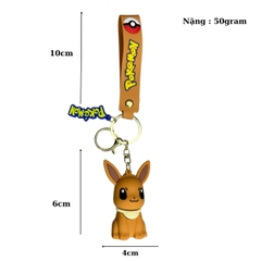 Móc Khóa Pokemon Flareon - Dây móc dài : 10cm - Mô Hình Cao : 6cm - Nặng : 50gram - No Box : bọc túi OPP