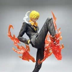Mô Hình OnePiece Sanji chiến đấu áo đen - Cao 24cm - ngang 9cm - nặng 300gram - full box - có hộp màu - N1-K35-T4-S1