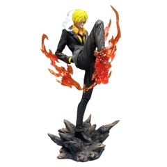 Mô Hình OnePiece Sanji chiến đấu áo đen - Cao 24cm - ngang 9cm - nặng 300gram - full box - có hộp màu - N1-K35-T4-S1