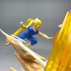 Mô hình DragonBall Goku đại chiến Vegeta Majin - Cao 17cm - ngang 25cm - nặng 400gram - Phụ kiện : LED - Dragon Ball - No box - N1-K21-T5-S3