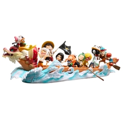 Mô Hình OnePiece băng mũ rơm chèo thuyền rồng - Cao 16cm - ngang 33cm - nặng 730gram - Box carton N1-K36-T5-S1