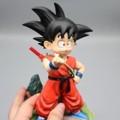 Mô hình DragonBall Goku Kid đứng chào - Cao 19cm - ngang 13cm - nặng 450gram - Phụ kiện : Tay thay thế -  Box màu - Dragon Ball N1-ST11