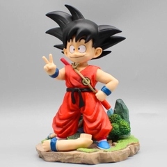 Mô hình DragonBall Goku Kid đứng chào - Cao 19cm - ngang 13cm - nặng 450gram - Phụ kiện : Tay thay thế -  Box màu - Dragon Ball N1-ST11
