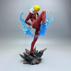 Mô Hình OnePiece Sanji chiến đấu áo nâu - Cao 24cm - ngang 9cm - nặng 300gram - full box - có hộp màu - N1-K38-T3-S5