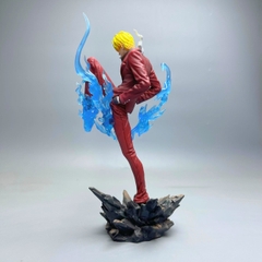 Mô Hình OnePiece Sanji chiến đấu áo nâu - Cao 24cm - ngang 9cm - nặng 300gram - full box - có hộp màu - N1-K38-T3-S5