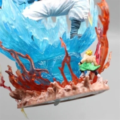 Mô hình DragonBall Gogeta chiến đấu với Broly - Cao 28cm - ngang 15cm - nặng 350gram - Phụ kiện : 3 đầu - Dragon Ball - có hộp màu - N1-K23-T5-S1