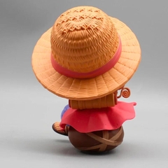 Mô Hình One Piece Luffy AI Chibi ngồi - Cao 16cm - nặng 300gram - Có Hộp màu - Figure anime One Piece - N1-K29-T4-S1