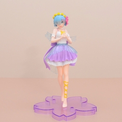 Mô Hình RE:ZERO Rem thiên thần váy tím - Cao 19cm - nặng 100Gram - Figure RE:ZERO - Có Box Màu - N1-K34-T3-S1