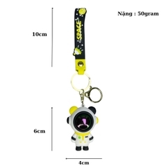 Móc Khóa Phi hành gia màu vàng - Dây móc dài : 10cm - Mô Hình Cao : 6cm - Nặng : 50gram - No Box : bọc túi OPP N3-K61-T3-S3