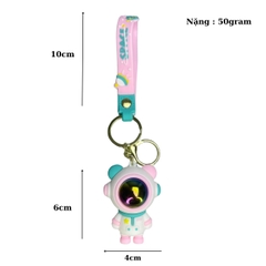 Móc Khóa Phi hành gia màu hồng - Dây móc dài : 10cm - Mô Hình Cao : 6cm - Nặng : 50gram - No Box : bọc túi OPP N3-K61-T5-S1
