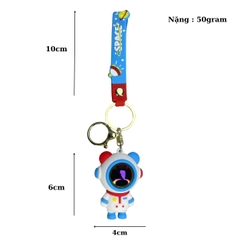 Móc Khóa Phi hành gia màu xanh dương - Dây móc dài : 10cm - Mô Hình Cao : 6cm - Nặng : 50gram - No Box : bọc túi OPP N3-K15-T6-S1