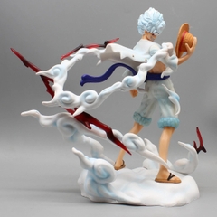 Mô Hình OnePiece Luffy Gear 5 đứng cầm nón rơm - Cao 26cm - nặng 600Gram - Figure OnePiece - box nhựa - có hộp màu - N4-K15