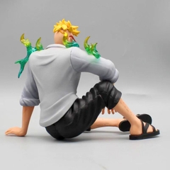 Mô Hình One Piece Marco ngồi - Cao 15cm - Nặng 400gram- Có Hộp màu - Phụ kiện : Kính - Figure anime One Piece - N4-K14