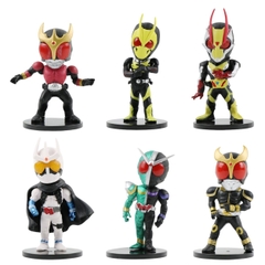 Mô Hình Bộ 6 nhân vật Kamen Rider chibi bản A - Cao 10cm - nặng 300gram - No Box : bọc túi OPP - Figure anime Kamen Rider - N3-K48-T2-S2