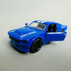 Mô Hình xe Mustang xanh biển sọc trắng tỉ lệ 1:36 Hợp kim có thể mở cửa - bánh sau chạy cót - Dài 11cm - rộng 5cm - cao 4cm - nặng : 500gram - FULL BOX : box màu SKU : oto354 n3-k11-t4-s3