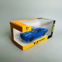 Mô Hình xe Mustang xanh biển sọc trắng tỉ lệ 1:36 Hợp kim có thể mở cửa - bánh sau chạy cót - Dài 11cm - rộng 5cm - cao 4cm - nặng : 500gram - FULL BOX : box màu SKU : oto354 n3-k11-t4-s3