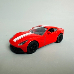 Mô Hình xe Ferrari đỏ sọc trắng tỉ lệ 1:36 Hợp kim có thể mở cửa - bánh sau chạy cót - Dài 11cm - rộng 5cm - cao 4cm - nặng : 500gram - FULL BOX : box màu SKU : oto351 n3-k11-t5 - s4