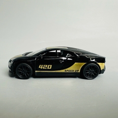 Mô Hình xe bugati đen sọc vàng tỉ lệ 1:43 Hợp kim có thể mở cửa - bánh sau chạy cót - Dài 10cm - cao 3cm - nặng 200gram - Figure Oto - FULL BOX : box màu - SKU : oto362 số 23