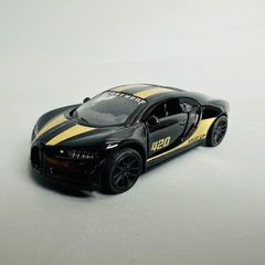 Mô Hình xe bugati đen sọc vàng tỉ lệ 1:43 Hợp kim có thể mở cửa - bánh sau chạy cót - Dài 10cm - cao 3cm - nặng 200gram - Figure Oto - FULL BOX : box màu - SKU : oto362 số 23