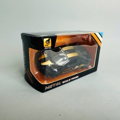 Mô Hình xe bugati đen sọc vàng tỉ lệ 1:43 Hợp kim có thể mở cửa - bánh sau chạy cót - Dài 10cm - cao 3cm - nặng 200gram - Figure Oto - FULL BOX : box màu - SKU : oto362 số 23