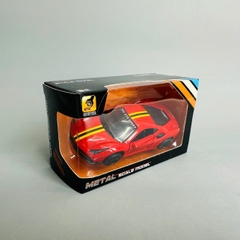 Mô Hình xe Ferrari đỏ sọc vàng tỉ lệ 1:43 Hợp kim có thể mở cửa - bánh sau chạy cót - Dài 10cm - cao 3cm - nặng 200gram - Figure Oto - FULL BOX : box màu - SKU : oto358 số1