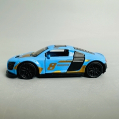 Mô Hình xe Audi xanh họa tiết tỉ lệ 1:43 Hợp kim có thể mở cửa - bánh sau chạy cót - Dài 10cm - cao 3cm - nặng 200gram - Figure Oto - FULL BOX : box màu - SKU : oto363 số 17