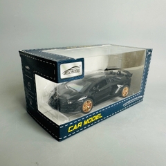 Mô Hình xe Lambor đen bánh vàng tỉ lệ 1:32 Hợp kim có thể mở cửa - bánh sau chạy cót - Dài 14cm - rộng 6cm - cao 5cm - nặng : 500gram - FULL BOX : box màu SKU : oto379 n3-k1-t2-s1