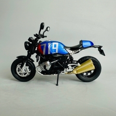 Mô Hình xe máy Motor BMW R9T xanh đỏ 719 1:12 Hợp kim - Dài 17.5cm - rộng 7cm - cao 11cm - nặng ~ 700gram - FULL BOX : box màu SKU : oto385 n3-k6-t5-s3