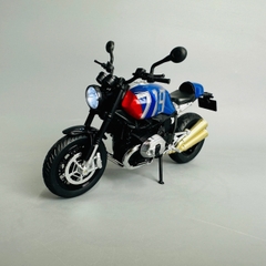 Mô Hình xe máy Motor BMW R9T xanh đỏ 719 1:12 Hợp kim - Dài 17.5cm - rộng 7cm - cao 11cm - nặng ~ 700gram - FULL BOX : box màu SKU : oto385 n3-k6-t5-s3