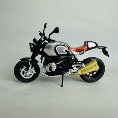 Mô Hình xe máy Motor BMW R9T xám 1:12 Hợp kim - Dài 17.5cm - rộng 7cm - cao 11cm - nặng ~ 700gram - FULL BOX : box màu SKU : oto384  n3-k6-t5-s2