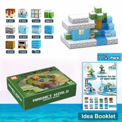 Đồ Chơi Khối Nam Châm Từ Tính Minecraft,Block Minecraft Nam Châm, Đồ Chơi Xây Dựng Cho Bé 1 Hộp 112 mảnh - K61-T4-S9