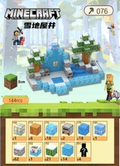 Đồ Chơi Khối Nam Châm Từ Tính Minecraft,Block Minecraft Nam Châm, Đồ Chơi Xây Dựng Cho Bé 1 Hộp 144 mảnh - Bản B - K62-T3-S9