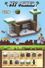 Đồ Chơi Khối Nam Châm Từ Tính Minecraft,Block Minecraft Nam Châm, Đồ Chơi Xây Dựng Cho Bé 1 Hộp 128 mảnh - Bản C K61-T2-S9