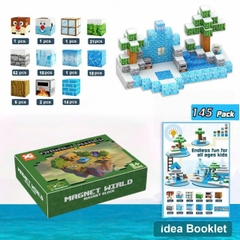 Đồ Chơi Khối Nam Châm Từ Tính Minecraft,Block Minecraft Nam Châm, Đồ Chơi Xây Dựng Cho Bé 1 Hộp 145 mảnh