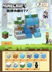 Đồ Chơi Khối Nam Châm Từ Tính Minecraft,Block Minecraft Nam Châm, Đồ Chơi Xây Dựng Cho Bé 1 Hộp 75 mảnh - Bản B