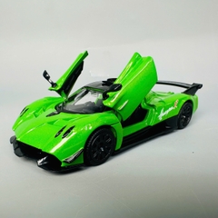 Mô Hình xe pagani xanh lá tỉ lệ 1:32 Hợp kim có thể mở cửa - bánh sau chạy cót - Dài 12.5cm - rộng 5.8cm - cao 3.6cm - nặng : 500gram - FULL BOX : box màu SKU : oto453 - K70-T3-S6