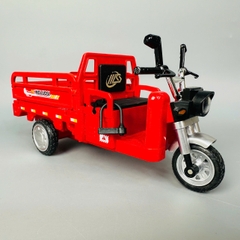 Mô Hình xe ba gác đỏ tỉ lệ 1:10 Hợp kim có thể mở cửa - bánh sau chạy cót - Âm Thanh - Dài 20.5cm - rộng 7.5cm - cao 9.5cm - nặng : 500gram - FULL BOX : box màu SKU : oto441 - K63-T5-S1