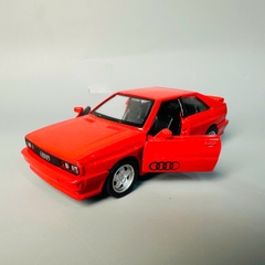 Mô Hình xe Audi Quattro 1980 đỏ tỉ lệ 1:32 Hợp kim có thể mở cửa - bánh sau chạy cót - Dài 12cm - rộng 4.5cm - cao 3.5cm - nặng : 300gram - FULL BOX : box màu SKU : oto450 - K70-T4-S1