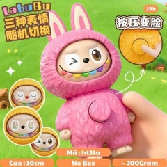 Đồ Chơi Trẻ Em Labubu hồng xoay mặt - Cao 10cm - Nặng 200gram - No Box K75-T1-S11