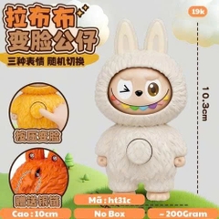Đồ Chơi Trẻ Em Labubu trắng xoay mặt - Cao 10cm - Nặng 200gram - No Box K76-T1-S11