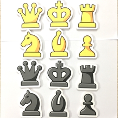 Bộ 32 quân cờ vua nam châm để giảng dạy (dùng với bảng từ tính treo trên tường)
