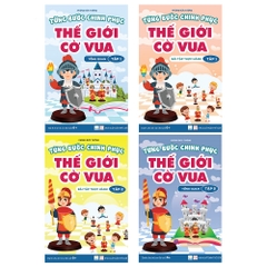 Combo 4 cuốn Từng bước chinh phục thế giới cờ vua - Tập 1 và Tập 2 (mỗi tập sách bao gồm 1 cuốn Tổng quan và 1 cuốn Bài tập thực hành)