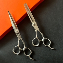 Combo Kéo Cắt Tỉa Tóc Mizutani 6inch - Thép Damascus